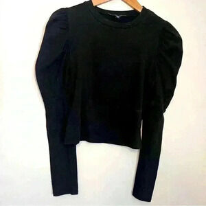 One ❤️ Clothing Los Angeles Black Puff Sleeve Top Size M in EUC